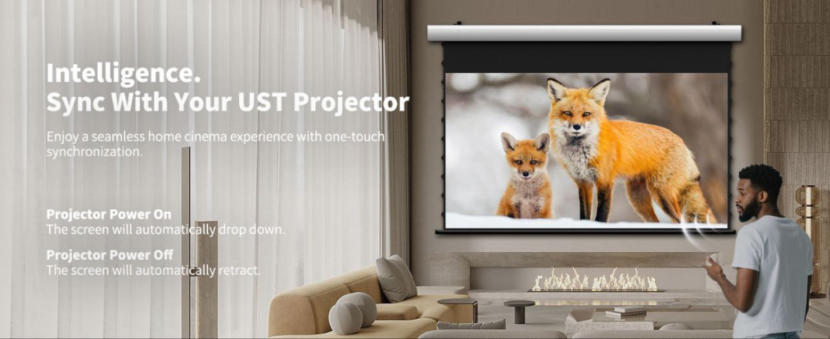 Моторизований настінний/п экран ALR100